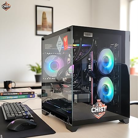 CHIST Gaming PC – AMD Ryzen 5 5500 | NVIDIA RTX 3060 12GB | 16GB DDR4 RAM | 512GB NVMe SSD | WiFi & Bluetooth | 650W PSU