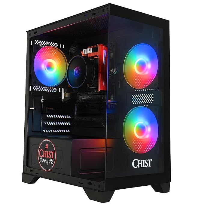 CHIST Gaming PC – AMD Ryzen 5 5600GT | Radeon Vega 7 Graphics | 16GB DDR4 RAM | 512GB NVMe SSD | WiFi & Bluetooth | 650W PSU