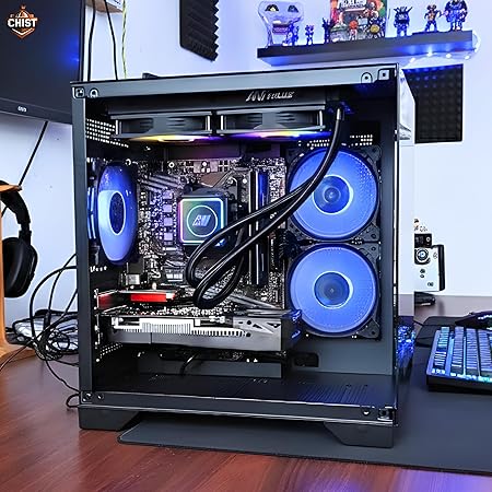 CHIST Gaming PC – AMD Ryzen 5 5500 | NVIDIA RTX 3050 6GB | 16GB DDR4 RAM | 512GB NVMe SSD | WiFi & Bluetooth | Liquid Cooling | 650W PSU