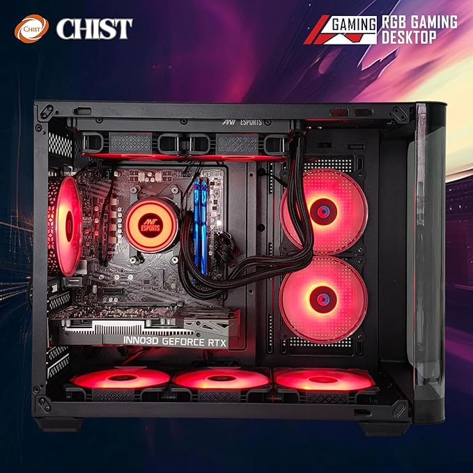 CHIST Ryzen 7 9700X RTX 3050 6GB Gaming PC – 32GB DDR5 RAM, 1TB NVMe SSD, WiFi-Bluetooth
