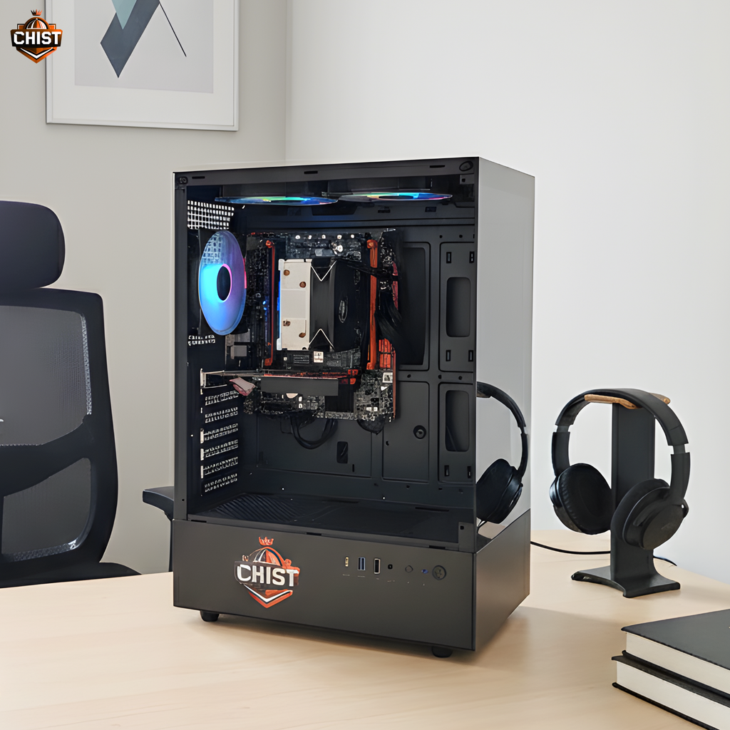 CHIST Radeon Vega GX32 Gaming PC – Ryzen 3 3200G | 8GB DDR4 RAM | 512GB NVMe SSD | Vega Graphics | WiFi Ready | 650W PSU